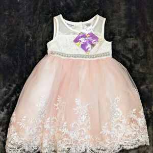 Toddler Girls Sleeveless Lace Bottom Dress